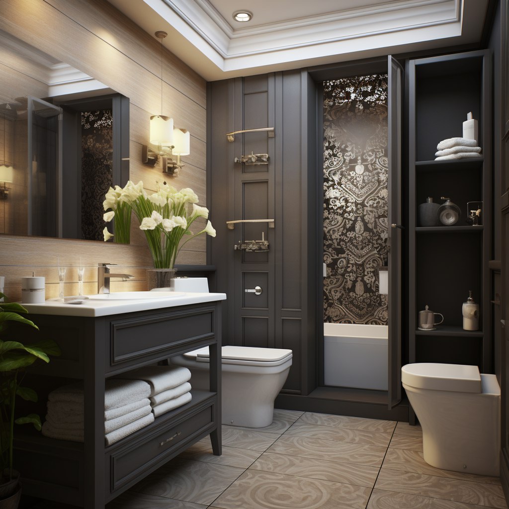 Дизайн ванной комнаты в стиле модерн