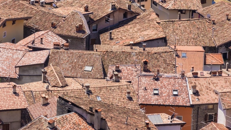 Панорама с крышами домов